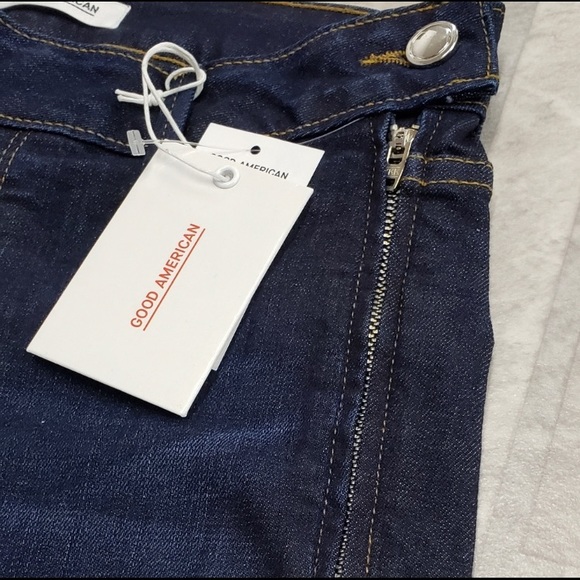 NWT GOOD AMERICAN SIDE ZIP HIGH RISE SKINNY JEANS - Picture 8 of 8